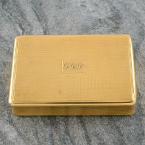 1930s engine-turned 18ct gold box