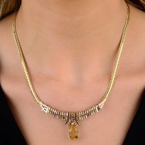Heliodor & diamond necklace, by Balestra