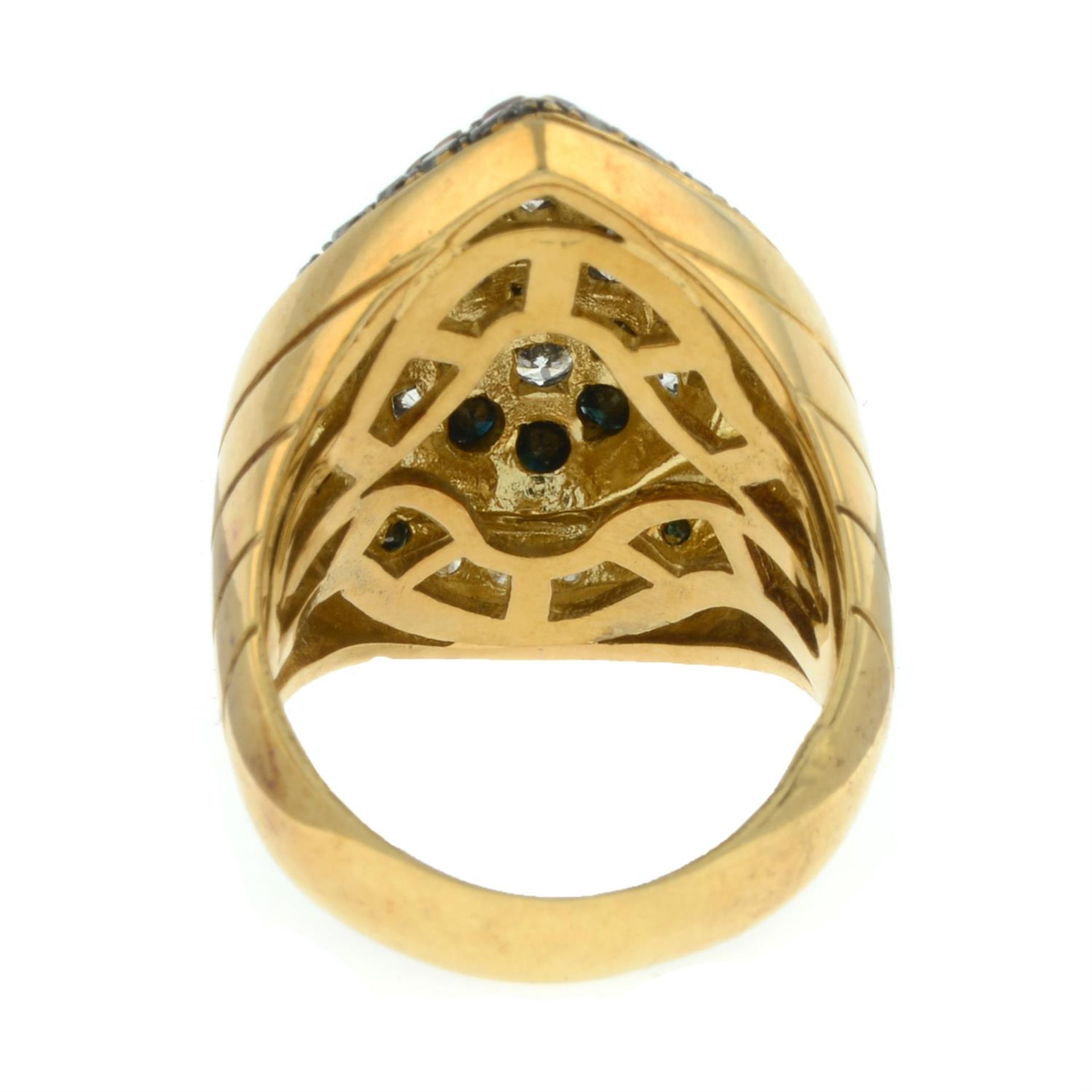 Black gem and diamond ring - Image 3 of 5