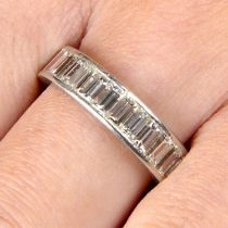 Baguette-cut diamond full eternity ring