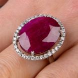 18ct gold ruby and diamond ring