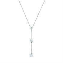18ct gold diamond drop pendant, with chain