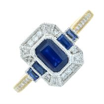 18ct gold sapphire & diamond dress ring