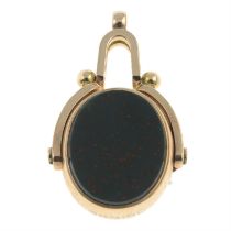 Early 20th century gem swivel fob