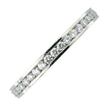 Platinum brilliant-cut diamond full eternity ring