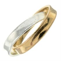 18ct gold and silver '1837' interlocking ring, by Tiffany & Co