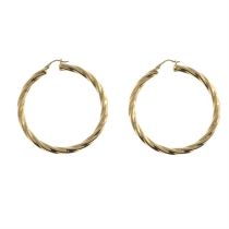 9ct gold hoop earrings