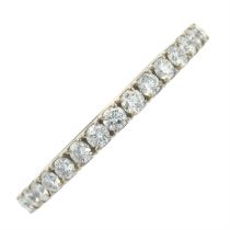 An 18ct gold brilliant-cut diamond full eternity ring.