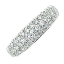 18ct gold pave-set diamond dress ring