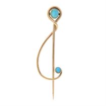 Turquoise stick pin, Murle Bennet & Co