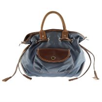 Lancel - nylon canvas and leather bag.