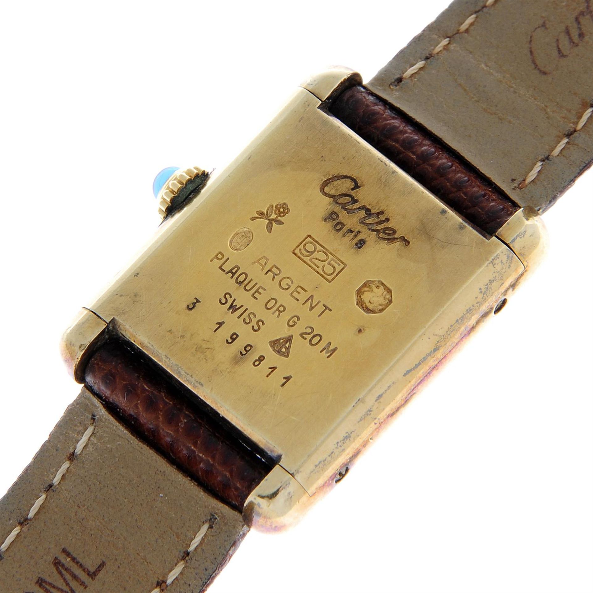 Cartier - a Must de Cartier Tank wrist watch, 20mm. - Image 4 of 4