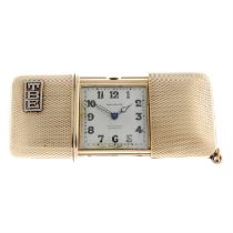 Movado - a Ermeto purse watch, 46x32mm.