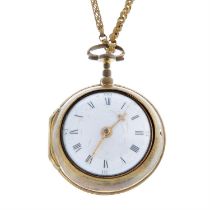 A pair case pocket watch by Pickett and Rundell, 47mm.
