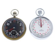 A military issue pocket watch (52mm) with stopwatch.