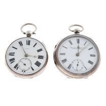 A pocket watch by J. Johnson (51mm) with a pocket watch.
