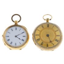 An open face pocket watch by Triggs (37mm) together with an open face pocket watch.