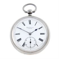 An open face pocket watch by J.W Benson, 50mm.