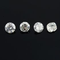 Four vari-cut diamonds, 0.95ct