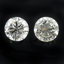 Two brilliant-cut diamonds, 0.67ct