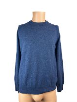 Paul Smith Wool Blend Crew Neck Jumper - Blue - Size XL - M1R825X - RRP £449