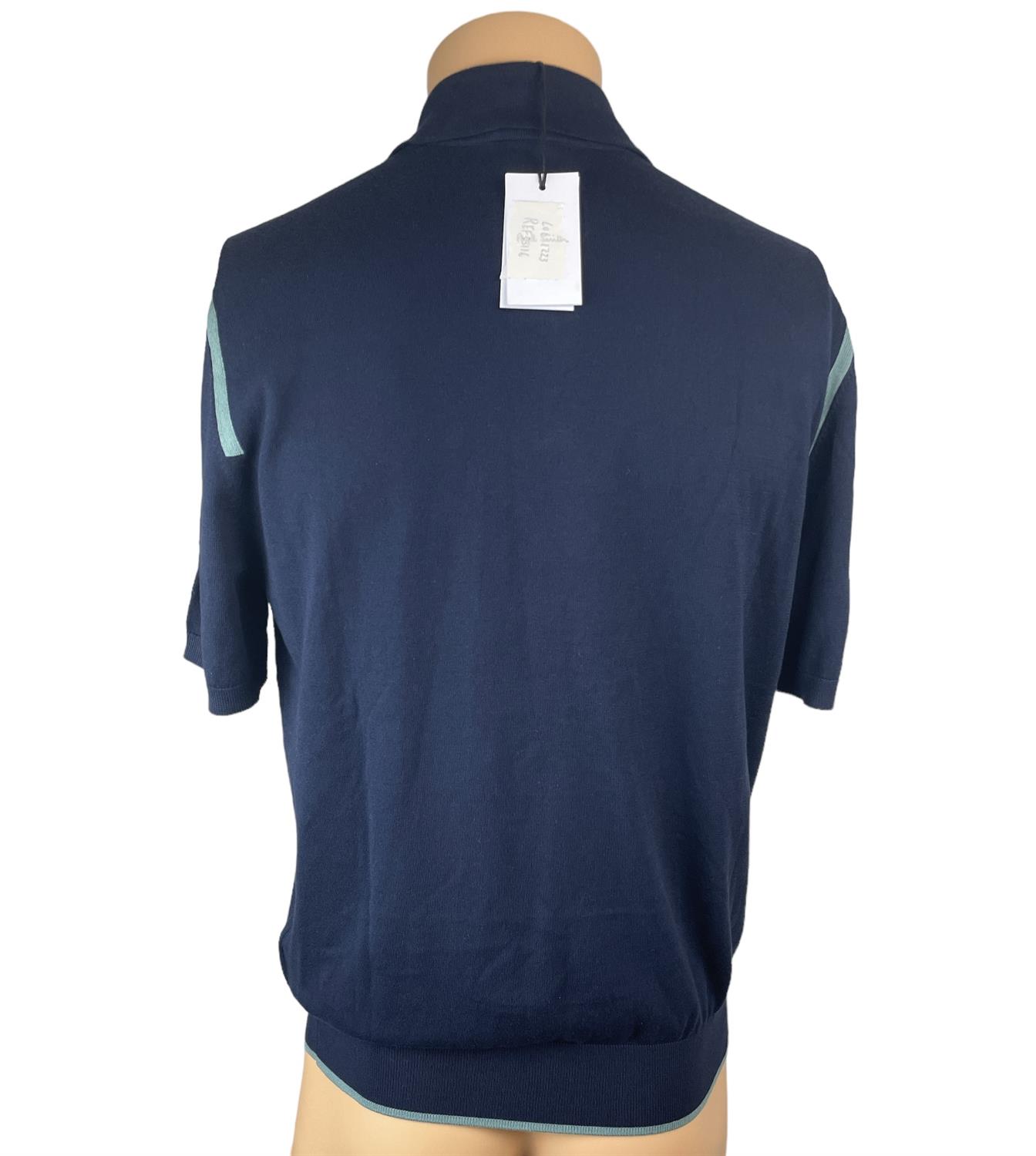 Paul Smith Merino Wool Short Sleeve Polo Shirt - Navy - Size S - M1R 844X - RRP £269 - Image 2 of 2