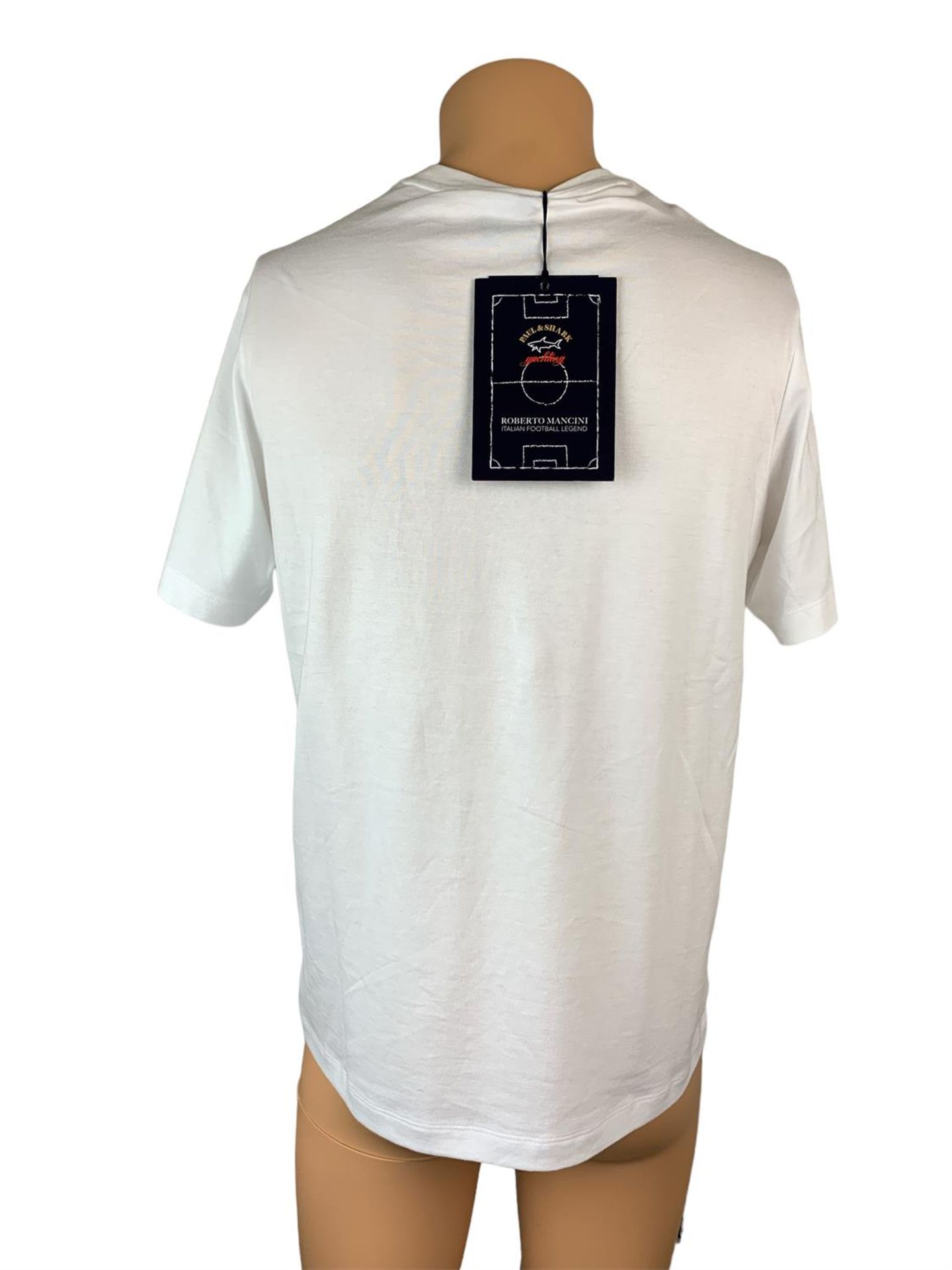 Paul & Shark T-Shirt - Logo On Sleeve - White - Size S - 22411407 - RRP £179 - Image 2 of 2