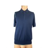 Paul Smith Merino Wool Short Sleeve Polo Shirt - Navy - Size M - M1R 844X - RRP £269