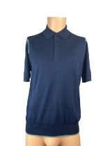 Paul Smith Merino Wool Short Sleeve Polo Shirt - Navy - Size M - M1R 844X - RRP £269