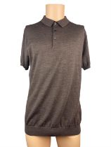 Thomas Maine Brown Short Sleeve Polo Top - Size L - RRP £129.00