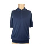 Paul Smith Merino Wool Short Sleeve Polo Shirt - Navy - Size S - M1R 844X - RRP £269