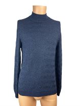 Paul Smith High Neck Merino Wool Pullover - Navy -Size XXL- M1R-592X - RRP £349