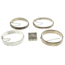 Assorted bangles, with vesta