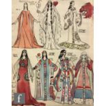 ALBERT WAINWRIGHT (1898-1943) - A study depicting costume designs for Francesca Da Rimini, to the