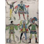 ALBERT WAINWRIGHT (1898-1943) - A sketch depicting studies for costume designs for the stage