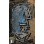 ROY TURNER DURRANT (1925-1998) - 'inscape Head Variation', crayon and pastel drawing, signed and
