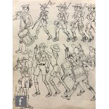 ALBERT WAINWRIGHT (1898-1943) - A sketch depicting Boy Scouts marching and playing the drums, to the