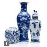 A collection of 19th Century and later Chinese ceramics, to include a yen yen prunus vase, the