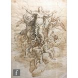 ITALIAN SCHOOL (18TH CENTURY) - The Assumption of the Virgin Mary, sepia ink and wash drawing,