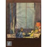 ALBERT WAINWRIGHT (1898-1943) - Cul de Lampe, watercolour on black backing paper, unframed,