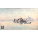 NEAPOLITAN SCHOOL (LATE 19TH CENTURY) - Fishing boats in the Bay of Naples, watercolour, signed