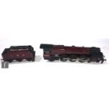 A kit built O gauge 4-6-2 LMS maroon 'Duchess of Sutherland' locomotive, in the style of Bassett-
