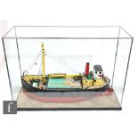 A Calder Craft 1:32 scale model of a West Highland Coaster or Clyde Puffer, named Weethley,