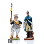 A Coalport model of the Duke of Wellington together with a Cavalier Fine Bone China model of a