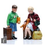 Two Royal Doulton figures The Boy Evacuee HN3202 numbered 2298 and the Girl Evacuee HN3203