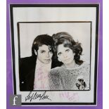 A signed Michael Jackson photograph, the black and white photograph of Michael Jackson and Sophia