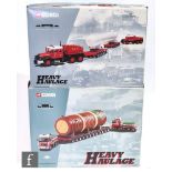 Two Corgi Heavy Haulage 1:50 scale diecast model sets, 31013 ALE Scammell Contractor x 2, Nicolas