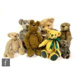 A collection of artist designed teddy bears, comprising a Pam Howell's Special Bear Original No.