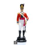 A Royal Worcester military figure from the Historical Figures series modelled as an Officer of the