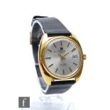 A gentleman's gold plated automatic Tissot Seastar wrist watch, gilt batons and date facility to a